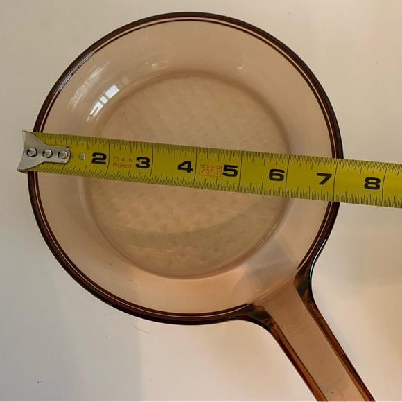 Vintage Pyrex Vision Corning Ware Glassware Pan Grab Heat-N-Eat Amber Set + Lids - Picture 12 of 14